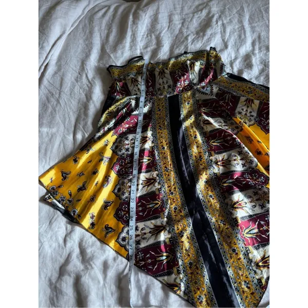 Y2K Vintage Neelam Satin Hankerchief Style Boho Dress Size Large - Image 9