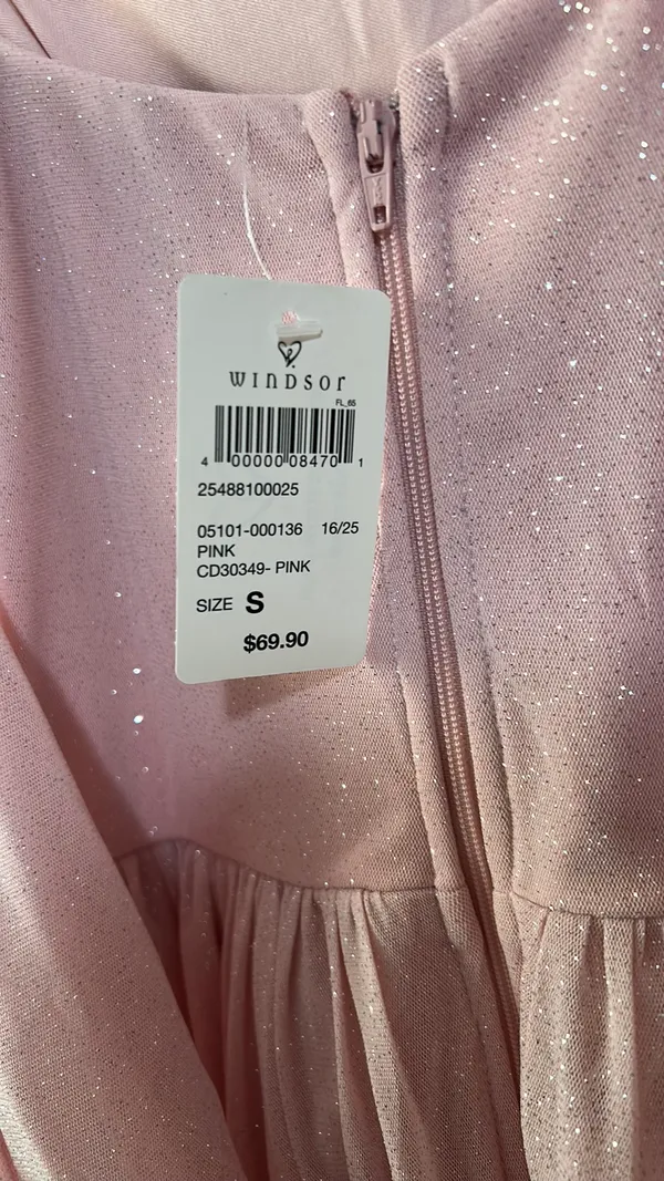 NWT Pink Windsor Dress Mini Glitter bow tie back - Image 3