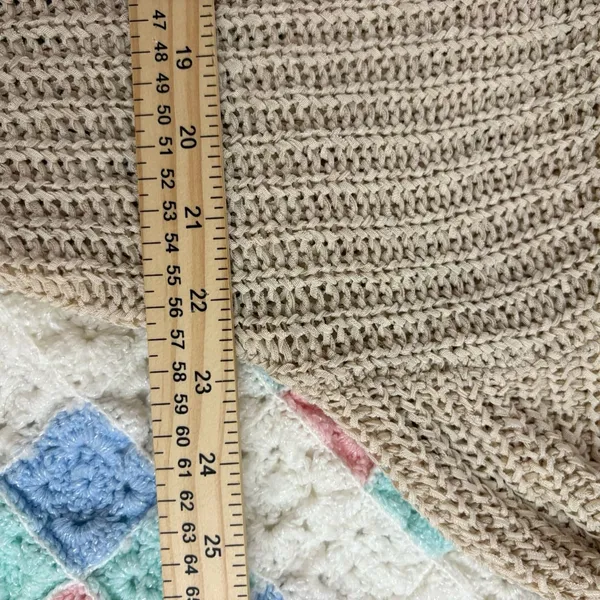 Moon & Madison Cardigan Size M Beige Open Knit V-Neck Button Down Sweater - Image 6