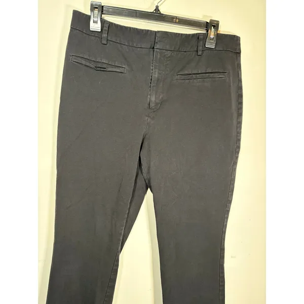 Maeve Anthropologie Pants Black Straight Leg Stretch Trousers Dark Academia 16 - Image 2
