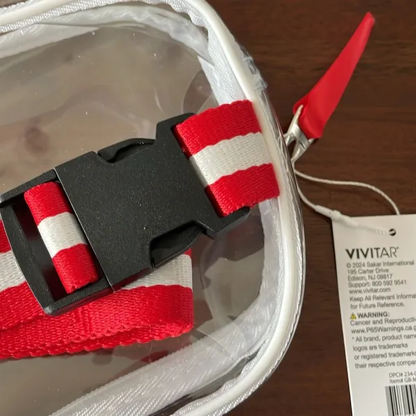 Vivitar Game Day waist pouch clear zip new Fanny pouch crossbody bag - Image 4