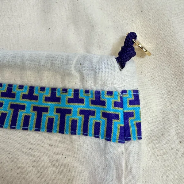 Tory Burch Gold Logo with Blue and Purple Design - Image 3