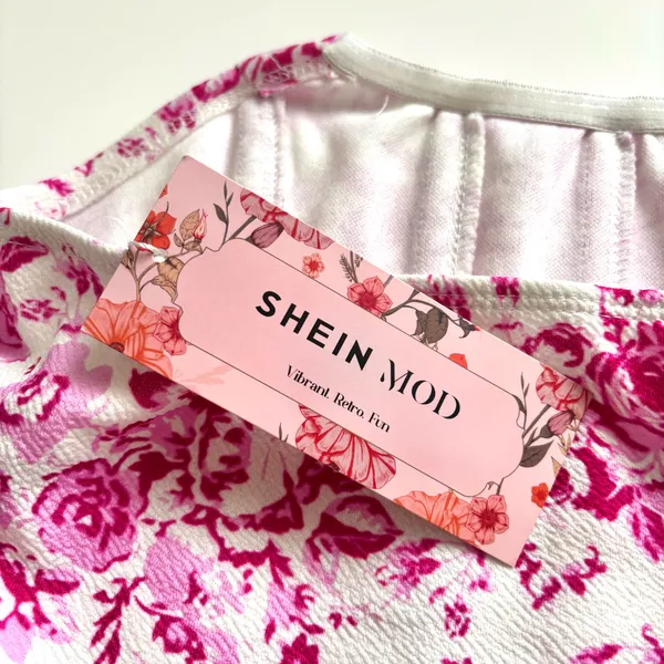 Shein Pink and White Floral Corset Top - Image 4