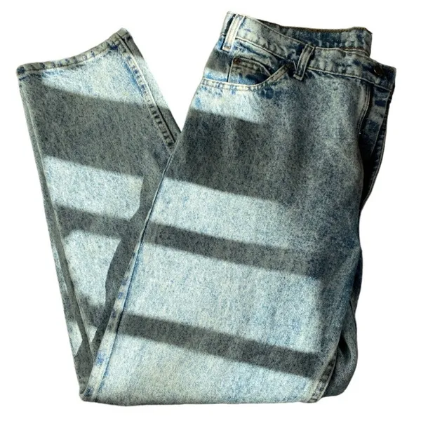 Vintage Levi's Acid Washed Orange Tab 550 Relaxed Taper Jeans Denim 36 X 32 - Image 2