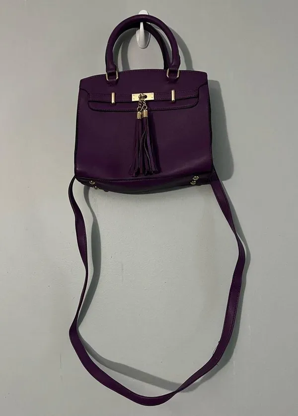 satchel bag in purple - Image 2