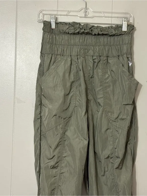 FP Movement The Way Home Jogger Pants Olive Green Nylon High Rise Size M - Image 3