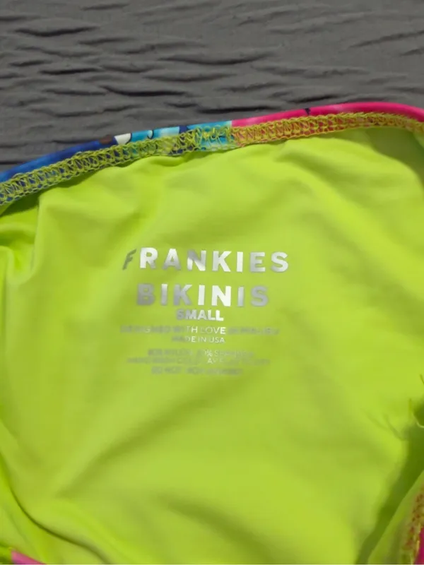 Frankie's Bikinis Neon Floral Bikini Bottom - Image 3