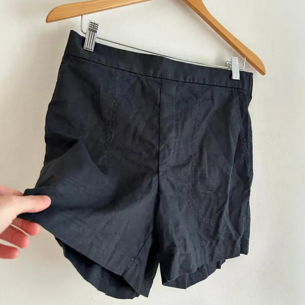 Banana republic black linen trouser shorts - Image 2