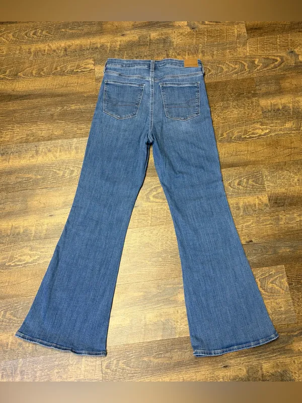 American Eagle Super High Rise Flare Jeans Womens 10 Next Level Stretch Denim - Image 5