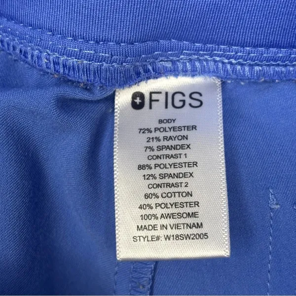 FIGS Zamara Jogger Scrub Pants XS Peri Blue FIONx Stretch Cargo Pockets - Image 8