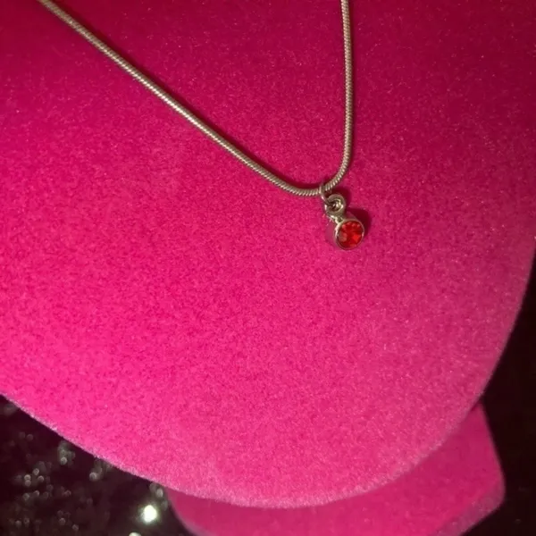 July Ruby Necklace Birthday Birthstone Month Red - Image 2