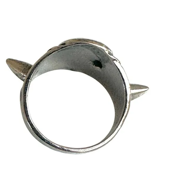Punk Skull Spike Ring, Silver - Image 11