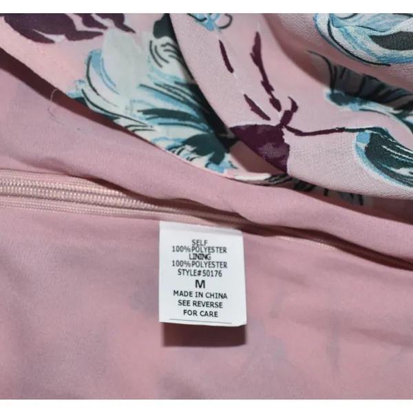 Honey Punch Midi Skirt Sz M Pink Floral Print Lined - Image 4