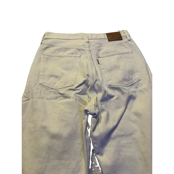 Levi's PremiumJeans Women's White RibCage Straight Jeans Size 31 - Image 14