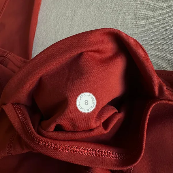 Lululemon Red Wunder Train High-Rise Leggings with Pockets 25" - Image 7