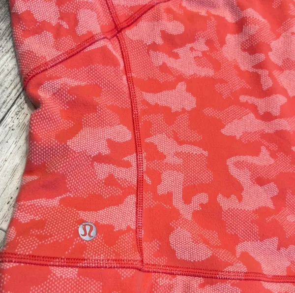 Lululemon Its Rulu Run Camo Cropped Half-Zip Size 12 (A 70) - Image 5