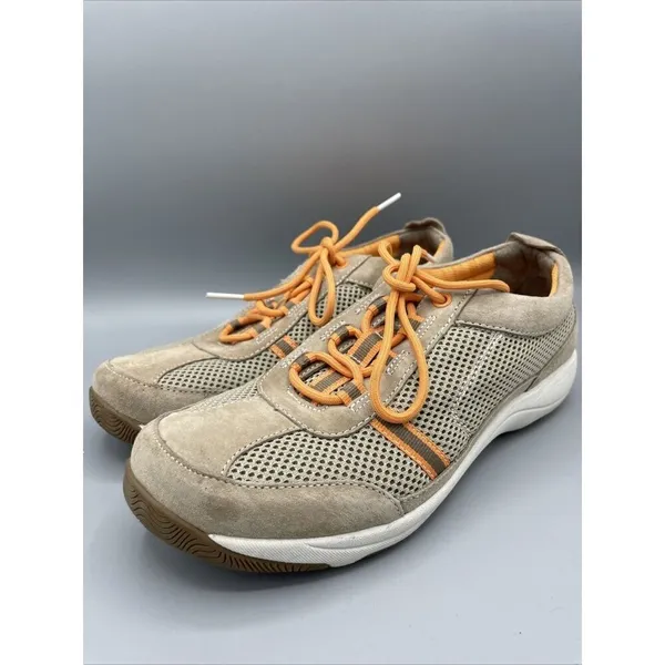 Dansko Tan Suede Leather Lace Up‎ Sneakers Comfort Size 39 - Image 2