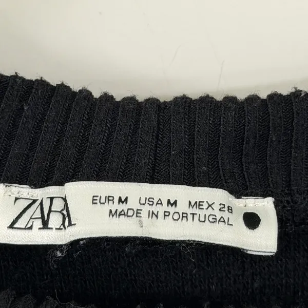 Zara Classic Black Short Sleeve Sweater - Image 2