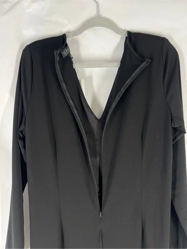 ELOQUII Black Ruched Draped Long Sleeve Maxi Dress Size 18 NWT - Image 10