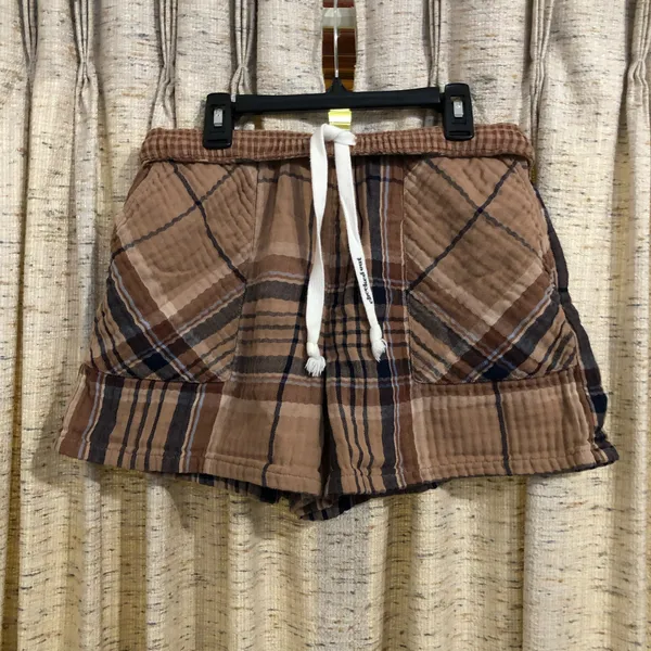 Aerie Checked Out Soft Gauze Sleep Shorts - Image 3