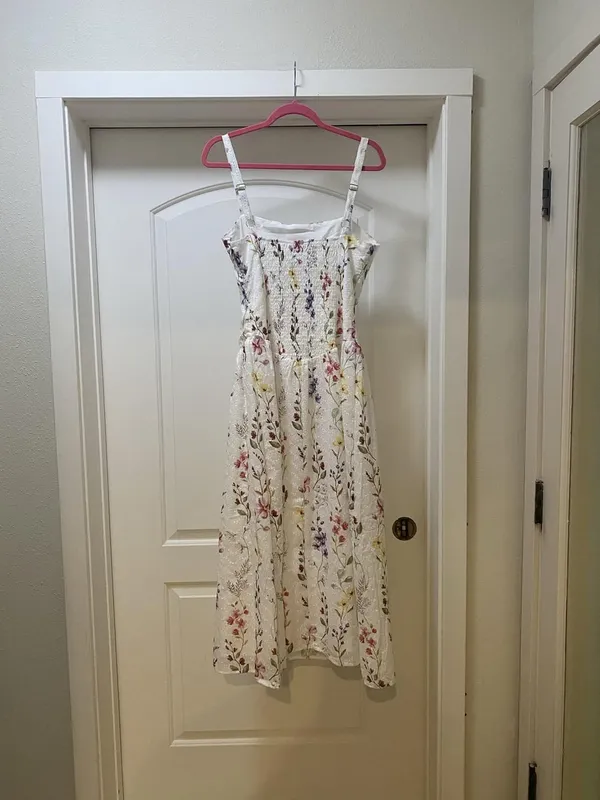 Hello Molly Whimsical Charm Maxi Dress Womens 8 White Floral Embroidered - Image 5