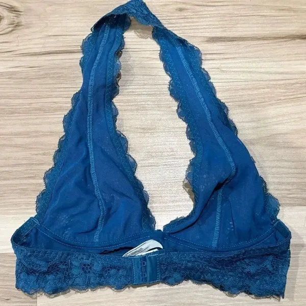 Intimately Free People Blue Lace Halter Bra Women’s XS - Image 4