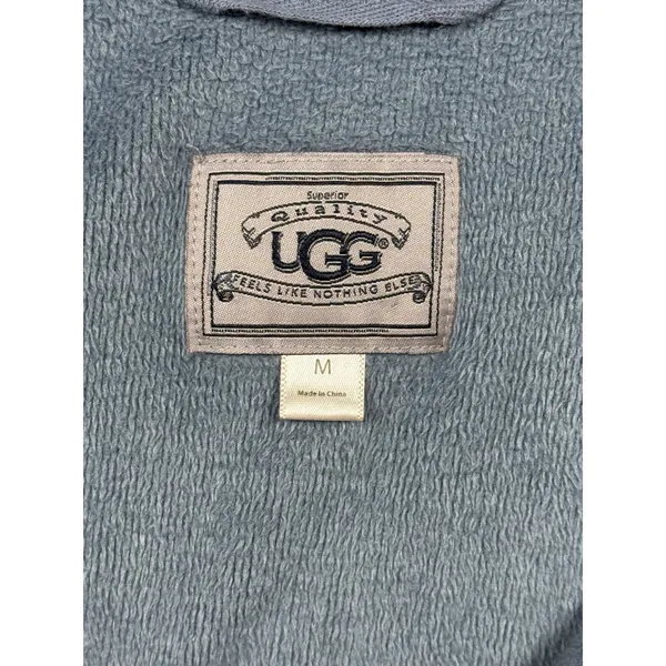 UGG Australia Blue Gray Zip Front Drawstring Fleece Jacket Tunic Women's Size M Size M - Image 7