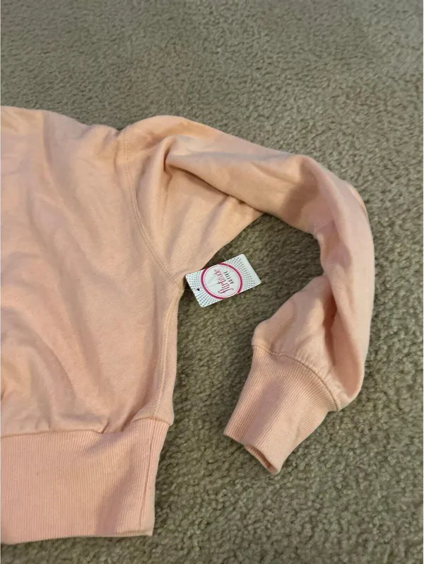 D18 Sweater top salmon color size large high neck comfy - Image 2
