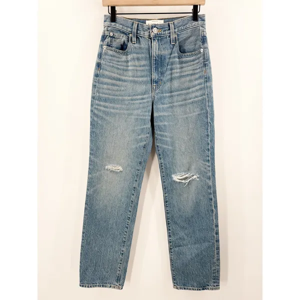 Slvrlake London Jeans SZ 27 NWT Shakedown Straight Leg Distress Denim High Waist - Image 5