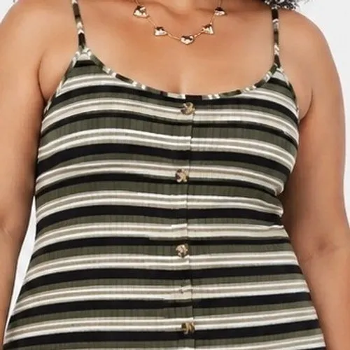 No Boundaries Juniors Bodycon Dress Sz XXL Sea Turtle Green Striped Ribbed Midi - Image 3