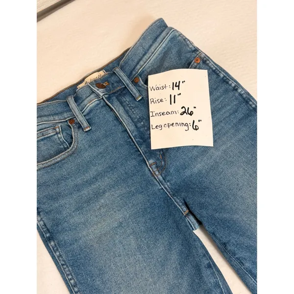 Madewell NWT Stovepipe Jeans Womens 28 High Rise Straight Leg Light Wash Denim - Image 5
