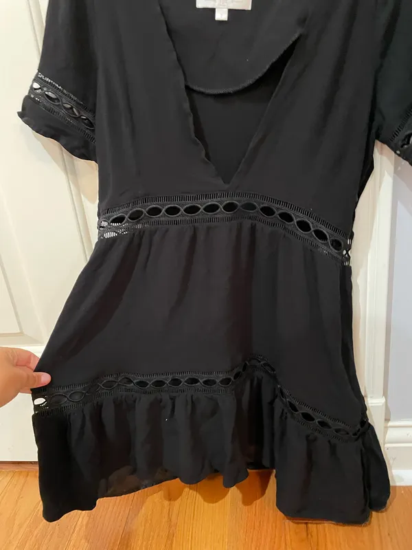 Stone Cold Fox Dress Black Mini eyelet size 2 US - Image 7