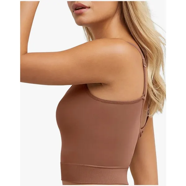 Brand New Maidenform Women's Small Light Brown Seamless Smoothing Cropped Cami - Image 3