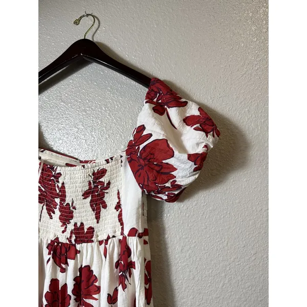 Abercrombie & Fitch Emerson Off‎ Shoulder Floral Midi Dress XSP Petite - Image 5