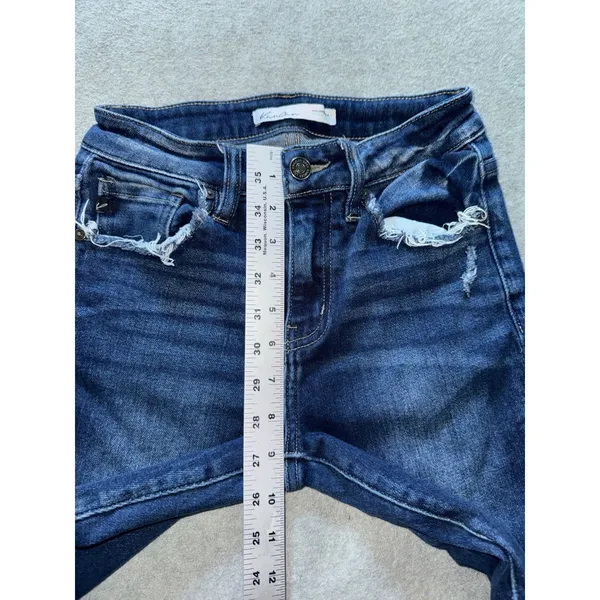 KanCan Women's Distressed Denim Blue Skinny Jeans Size‎ 24 - Image 8