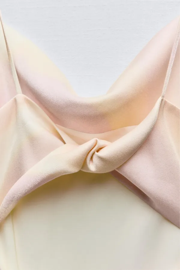 Zara maxi long satin foil effect cowl neck body on casual summer vacation dress - Image 9