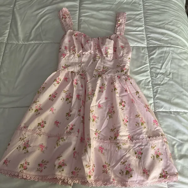 Pink floral mini dress kutumai - Image 3