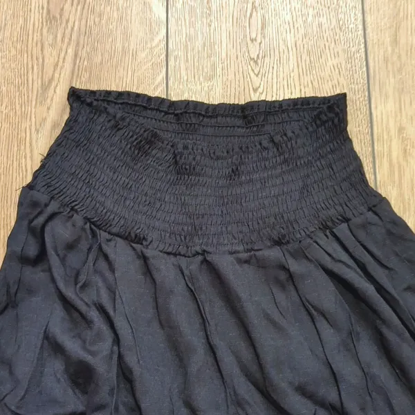 🆕 Women's Plus 2xl Black Beach Pants Wide Leg Smocked Waist Semi sheer - Image 2