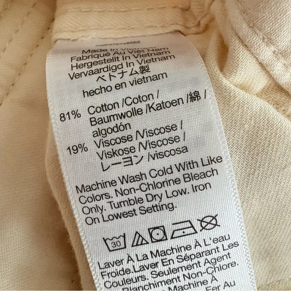 Madewell Garment-Dyed Low-Slung Straight Cargo Pants Cream‎ Vintage Linen 26 - Image 14