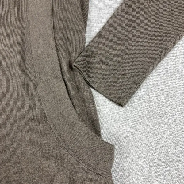 ZYGA Sweater‎ Dress Womens Medium Brown Scoop Neck Long Sleeve Pockets Merino - Image 8