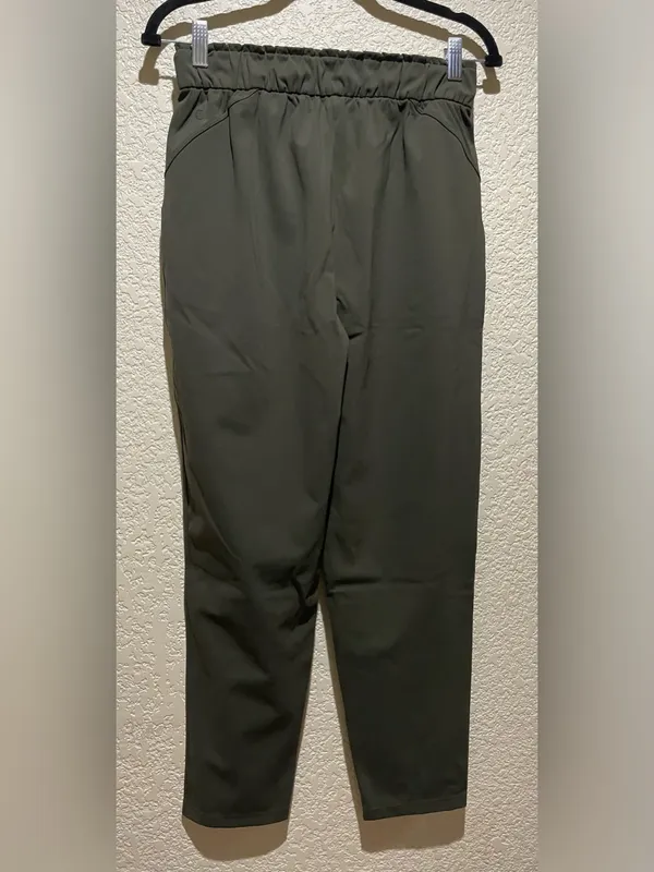 Lululemon Stretch High Rise Pants 7/8 Length Dark Olive Size 6 - Image 6