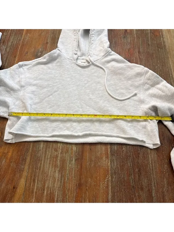 JOAH BROWN Pearl Grey French Terry Lounge Set Cropped Hoodie Joggers - Image 10