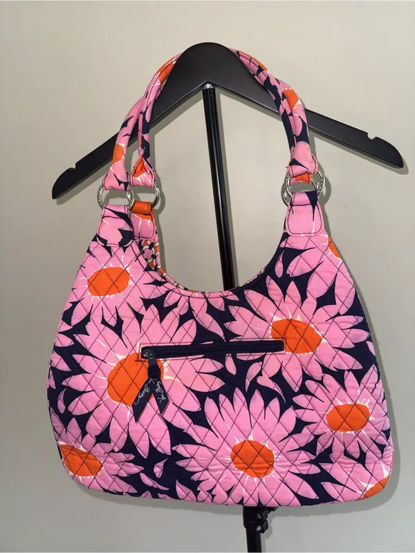 Vera Bradley Pink ‘She Loves Me’ Sunflower Quilted Shoulder Bag - Image 2