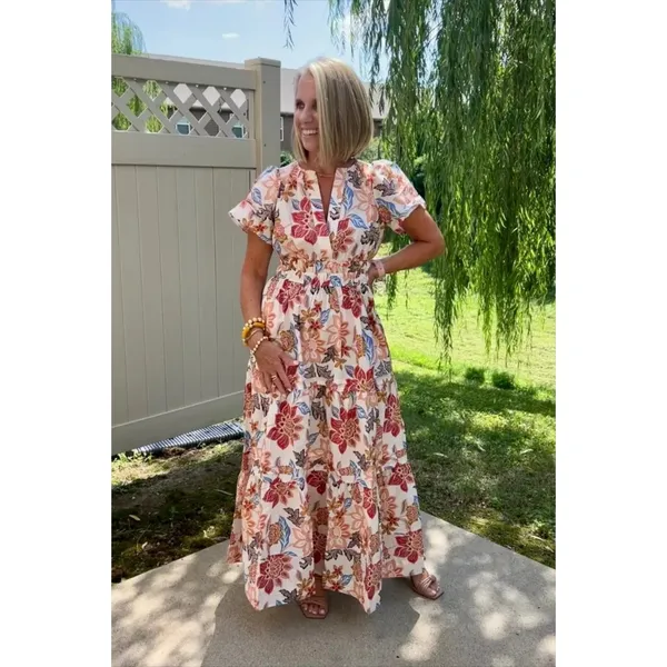 NWT Anthropologie Maeve Somerset Maxi in Botanical Floral Print Cotton Dress XS - Image 7
