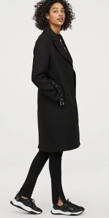 H&M NWT Monteco Italian Wool Blend Trench Coat - Image 2