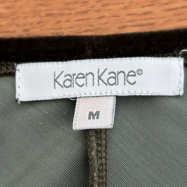 Karen Kane Velvet Dress Green Size M - Image 3
