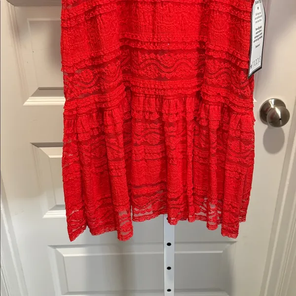 Jessica Howard Red Lace Flutter Sleeve Dress Size 14 NWT Cocktail Wedding‎ - Image 7