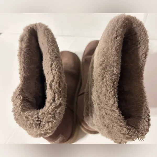 Koolaburra S/N 1114692 taupe leather winter boots women size 7 - Image 8