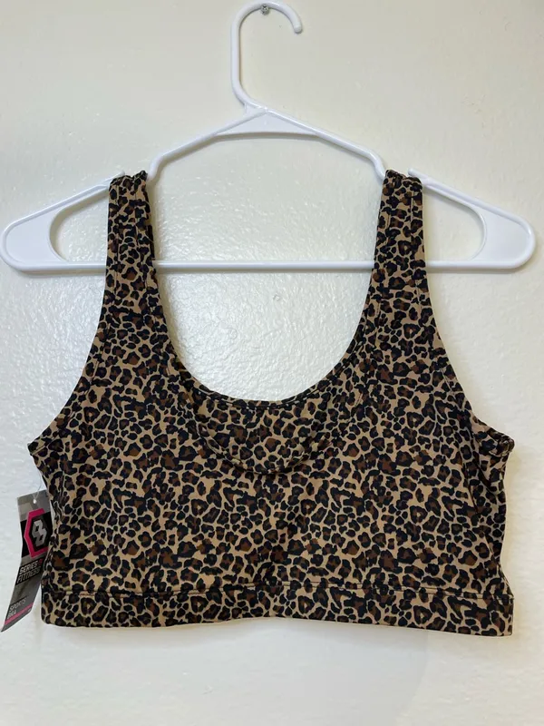 Series 8 Fitness NWT Leopard‎ Print Athletic Sports Bra Size L - Image 2