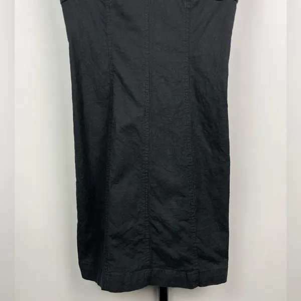 Urban Outfitters‎ Black Linen Blend Sweetheart Fitted Mini Dress - Image 4